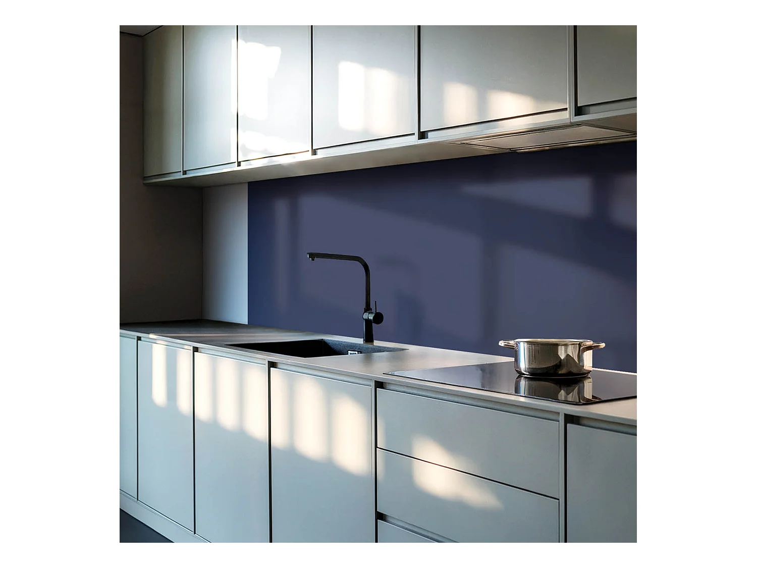 PVC wandpaneel, Vinyl wandverkleidung selbstklebend- 120x60 cm - Dunkle marineblaue Farbe