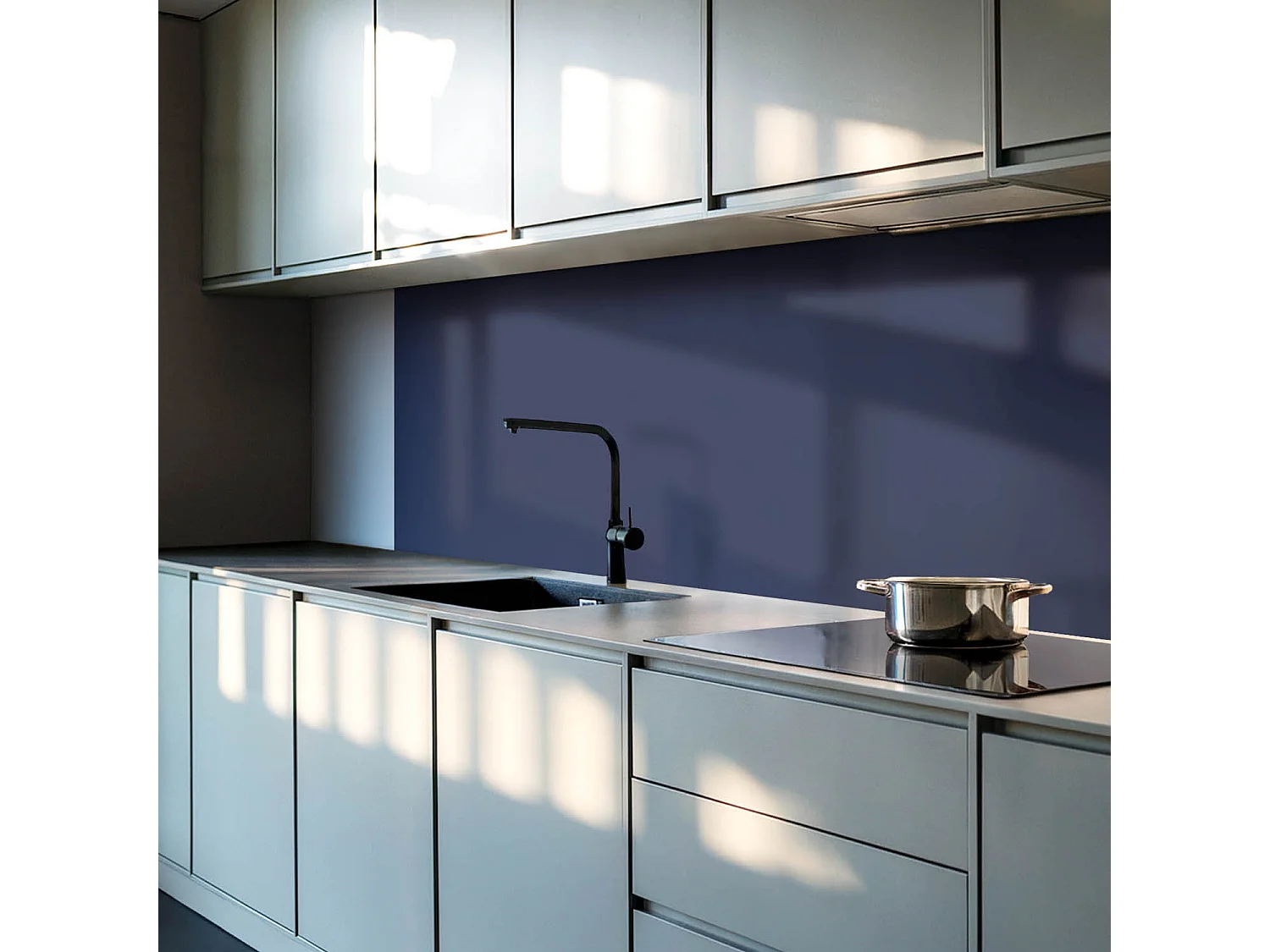 Panneaux muraux autocollants en vinyle imperméable - 120x60 cm - Couleur bleu marine foncé