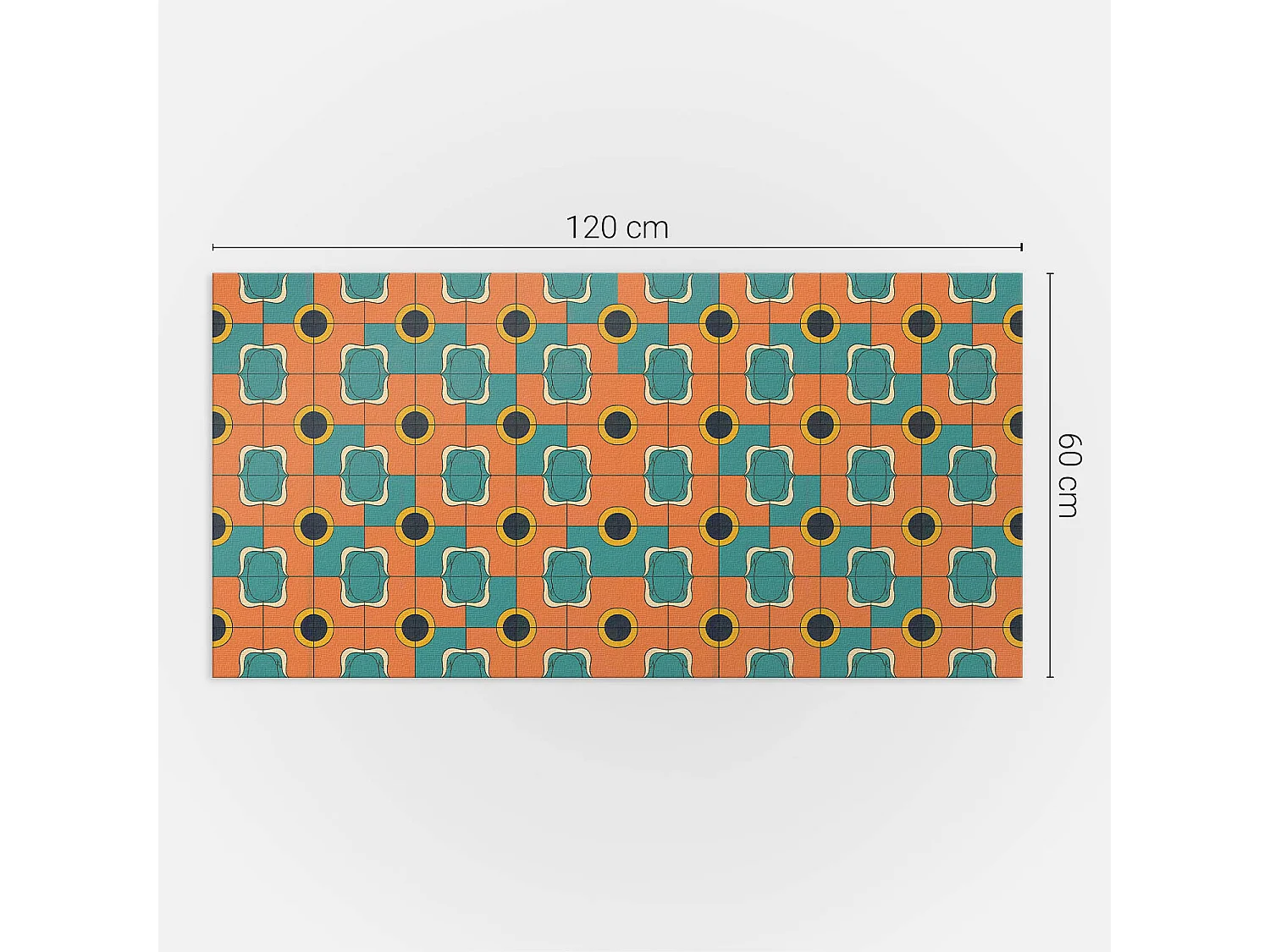PVC wandpaneel, Vinyl wandverkleidung selbstklebend- 120x60 cm - Abstraktes geometrisches Muster