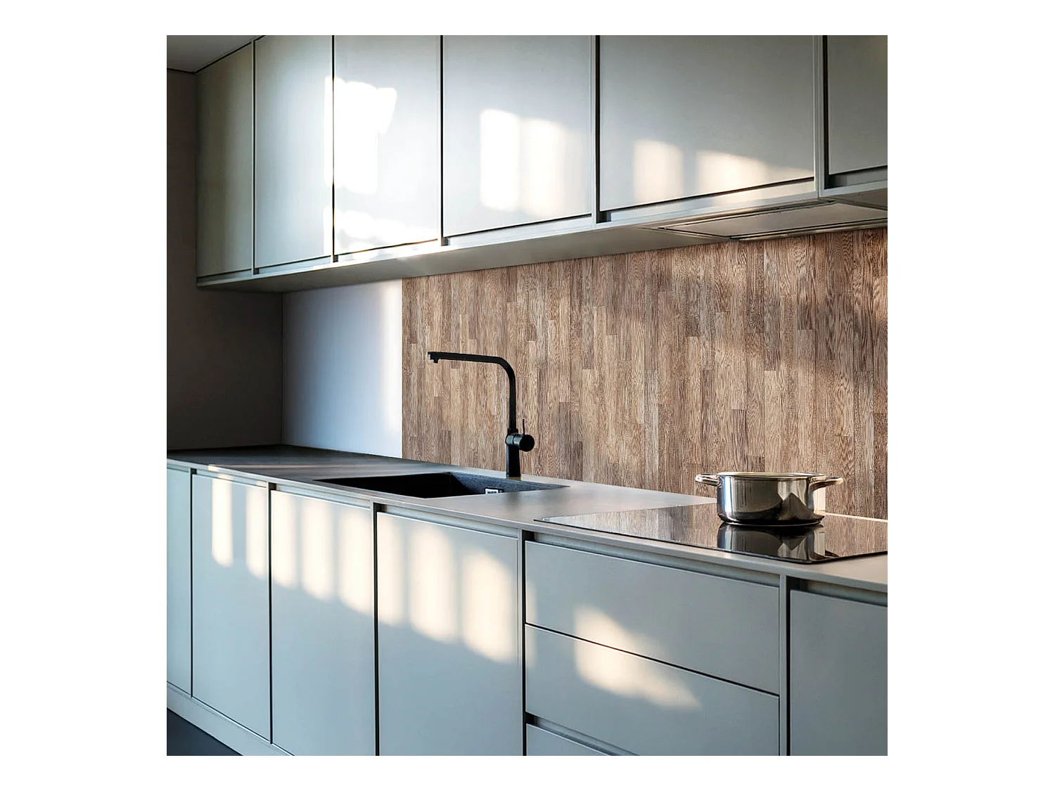 Zelfklevende wandbekleding, PVC wandpaneel, Vinyl wandbekleding - 4 x 50 x 50 cm - Patroon vloerplaat