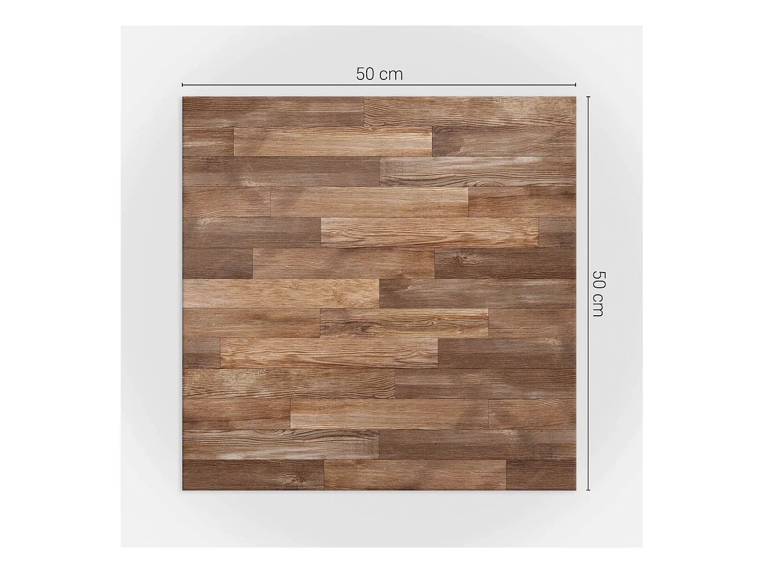 Zelfklevende wandbekleding, PVC wandpaneel, Vinyl wandbekleding - 4 x 50 x 50 cm - Patroon vloerplaat