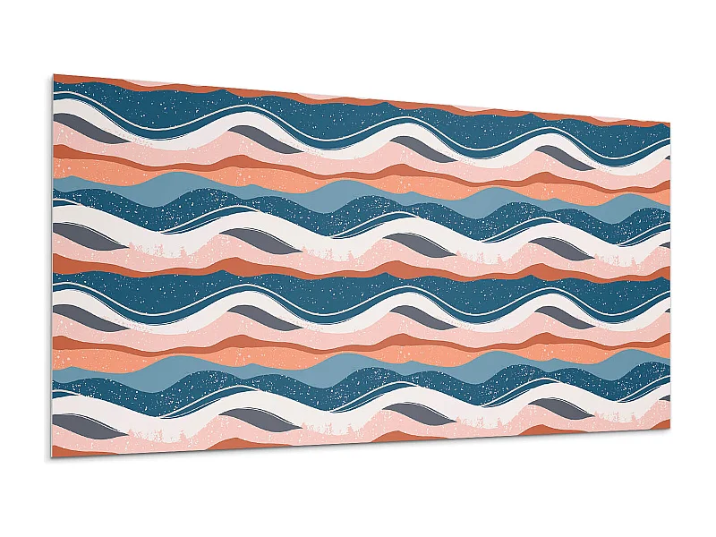 Wandpaneel selbstklebend, Wandverkleidung innen - 100x50 cm - Wellen in abstrakten Mustern