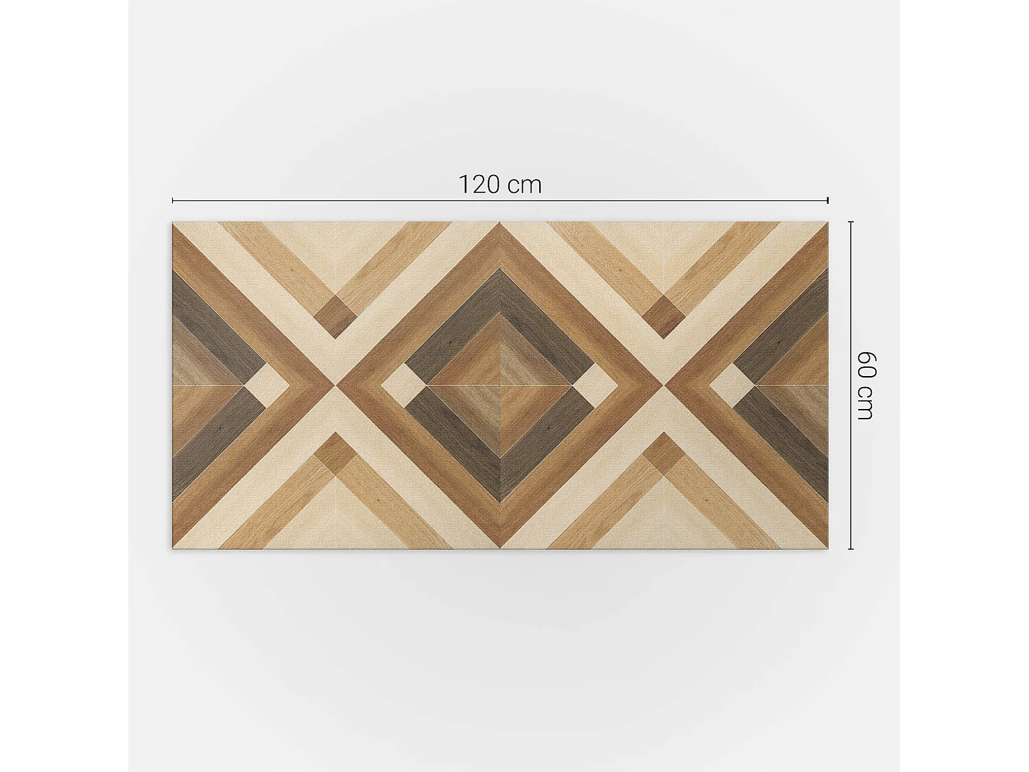 Revestimiento de pared de PVC, Panel de pared de PVC, Panel vinílico - 120x60 cm - Motivo a scacchi geometrico