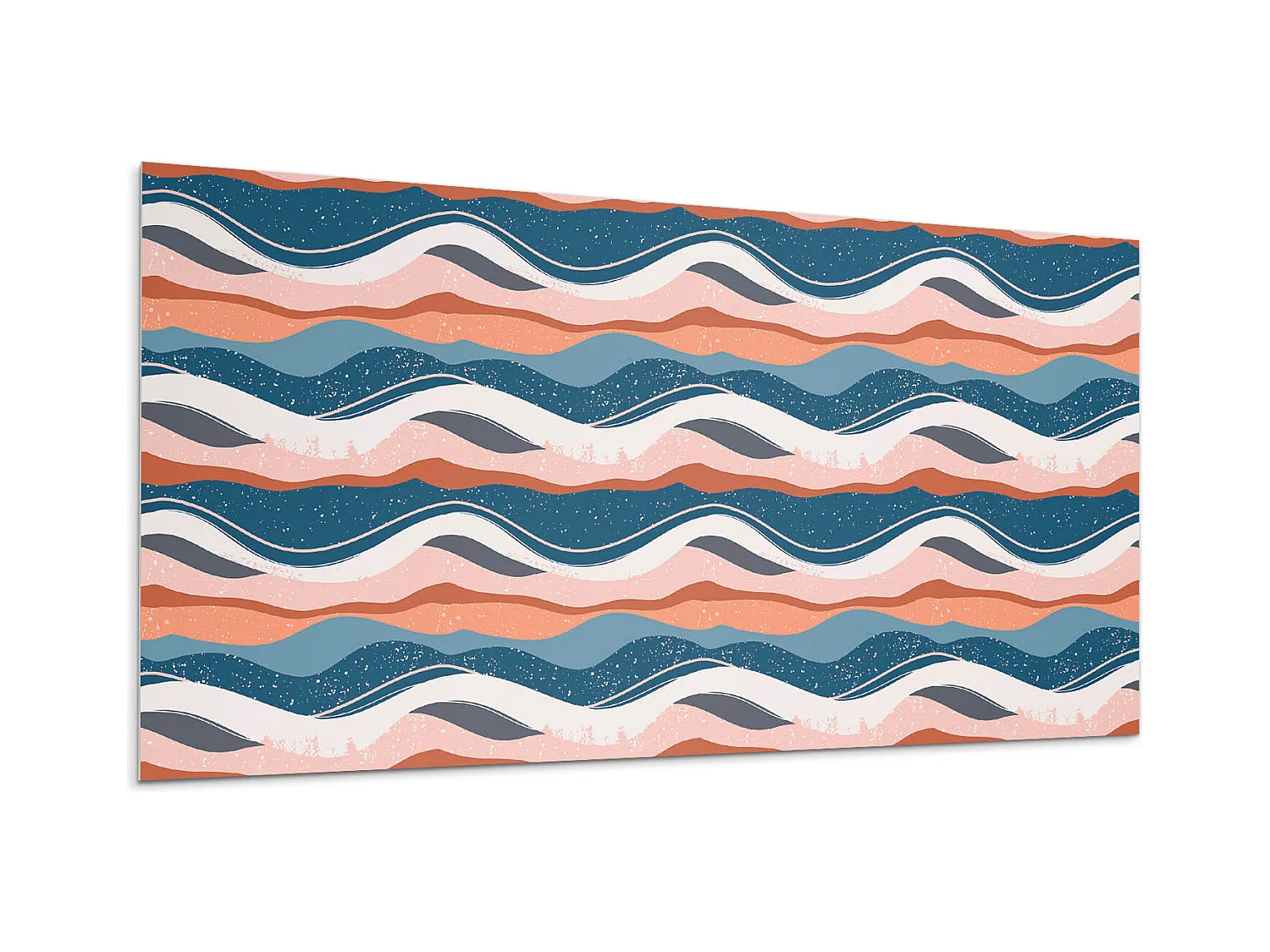 Panneaux muraux autocollants en vinyle imperméable - 120x60 cm - Vagues dans des motifs abstraits
