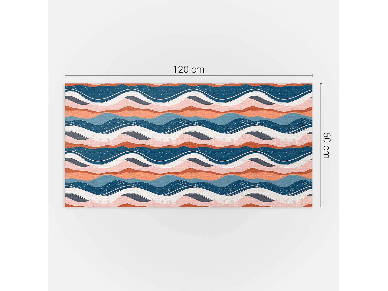 Panneaux muraux autocollants en vinyle imperméable - 120x60 cm - Vagues dans des motifs abstraits
