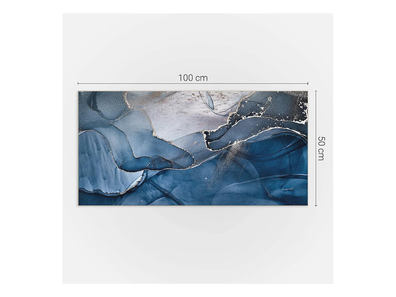 Wandpaneel selbstklebend, Wandverkleidung innen - 100x50 cm - Abstraktes Wellenmuster