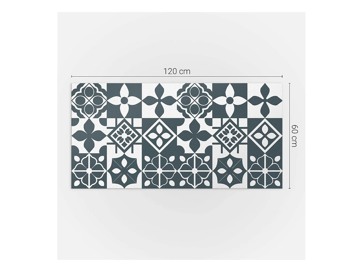 PVC wandpaneel, Vinyl wandverkleidung selbstklebend- 120x60 cm - Geometrische Muster in Fliesen