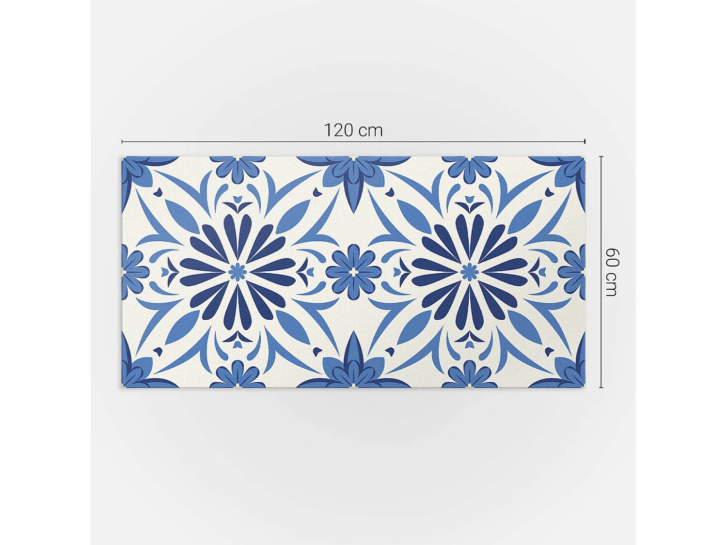 Panneaux muraux autocollants en vinyle imperméable - 120x60 cm - Motif floral sur le fond