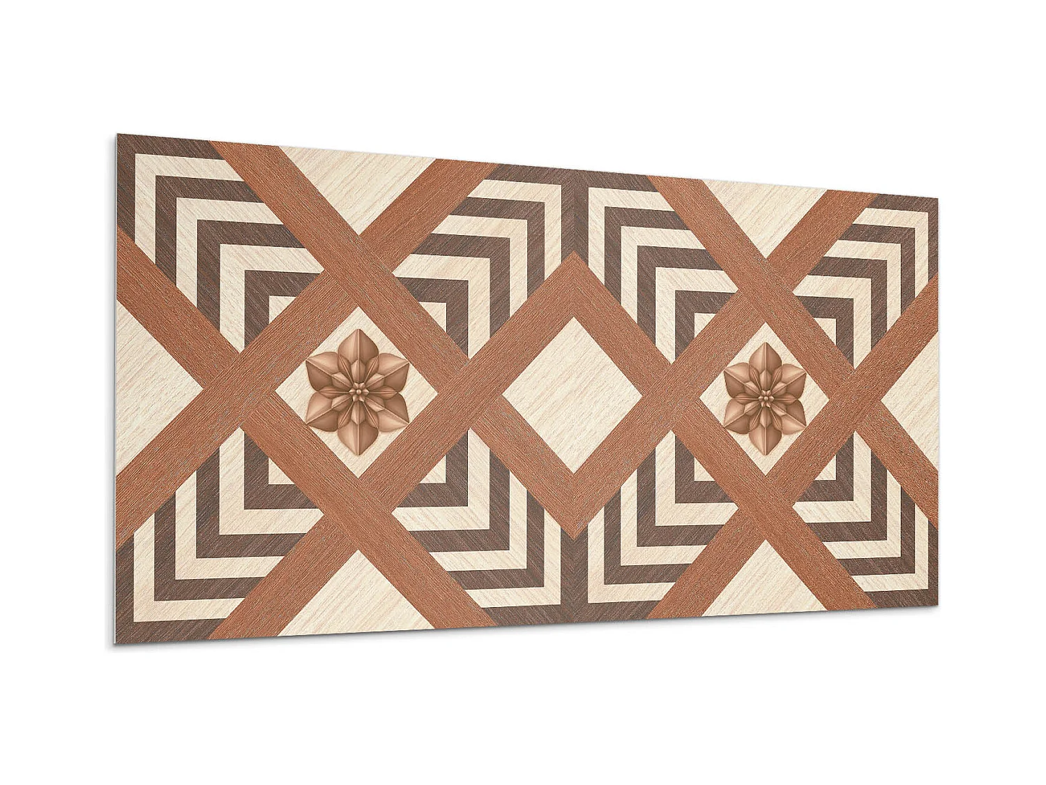 Wandpaneel selbstklebend, Wandverkleidung innen - 10x40x20 cm - Muster mit geometrischen Motiven