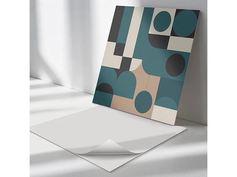 Wandpaneel selbstklebend, Wandverkleidung innen - 4 x 50 x 50 cm - Abstrakte Formen und Gestalten