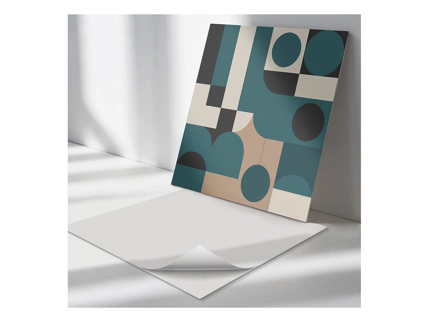 Zelfklevende wandbekleding, PVC wandpaneel, Vinyl wandbekleding - 4 x 50 x 50 cm - Abstracte vormen en vormen