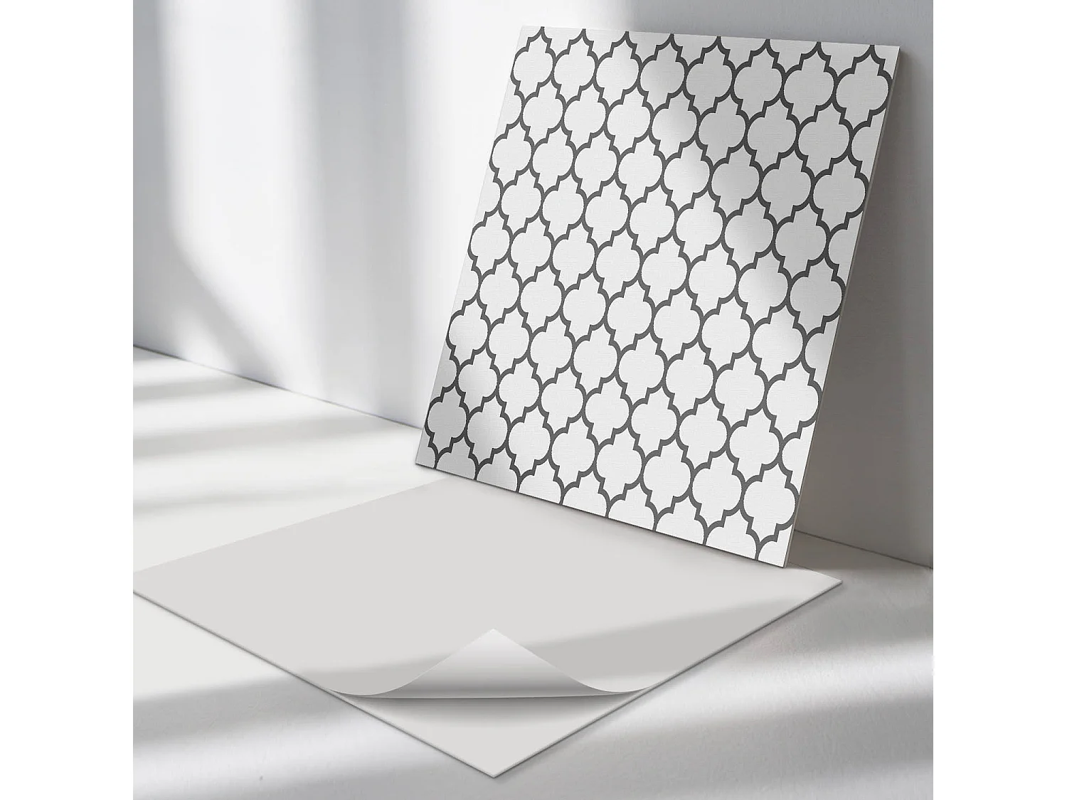 Zelfklevende wandbekleding, PVC wandpaneel, Vinyl wandbekleding - 4 x 50 x 50 cm - Patroon met symmetrische vormen