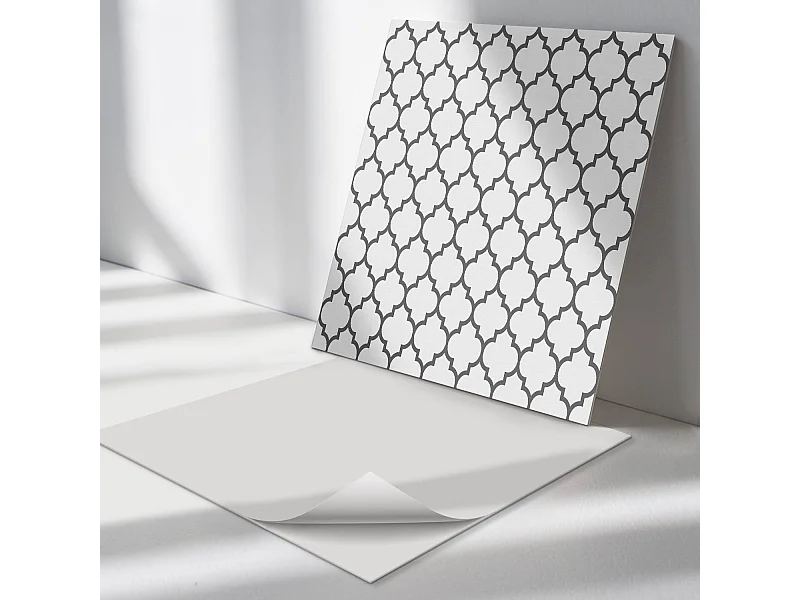 Wandpaneel selbstklebend, Wandverkleidung innen - 4 x 50 x 50 cm - Muster mit symmetrischen Formen