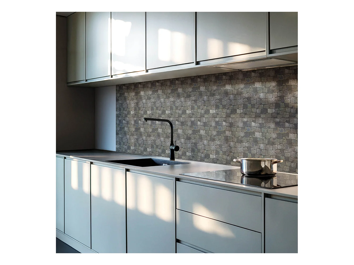 PVC wandpaneel, Vinyl wandverkleidung selbstklebend- 120x60 cm - Textur der Steinmauer