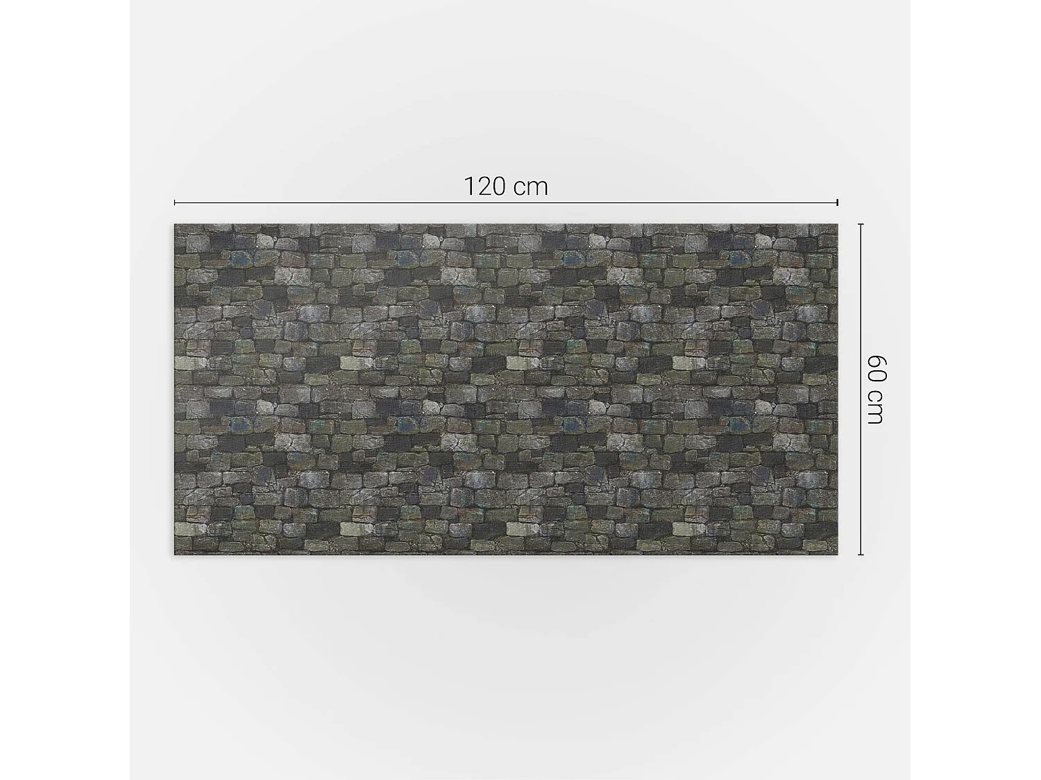 Panneaux muraux autocollants en vinyle imperméable - 120x60 cm - Texture de mur en pierre