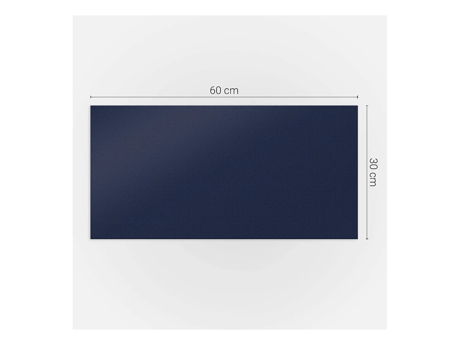 Wandpaneel selbstklebend, Wandverkleidung innen - 6x60x30 cm - Dunkle marineblaue Farbe