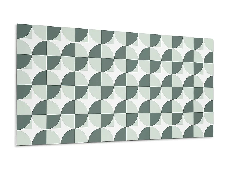 Wandpaneel selbstklebend, Wandverkleidung innen - 10x40x20 cm - Geometrie von Kreisen und Quadraten