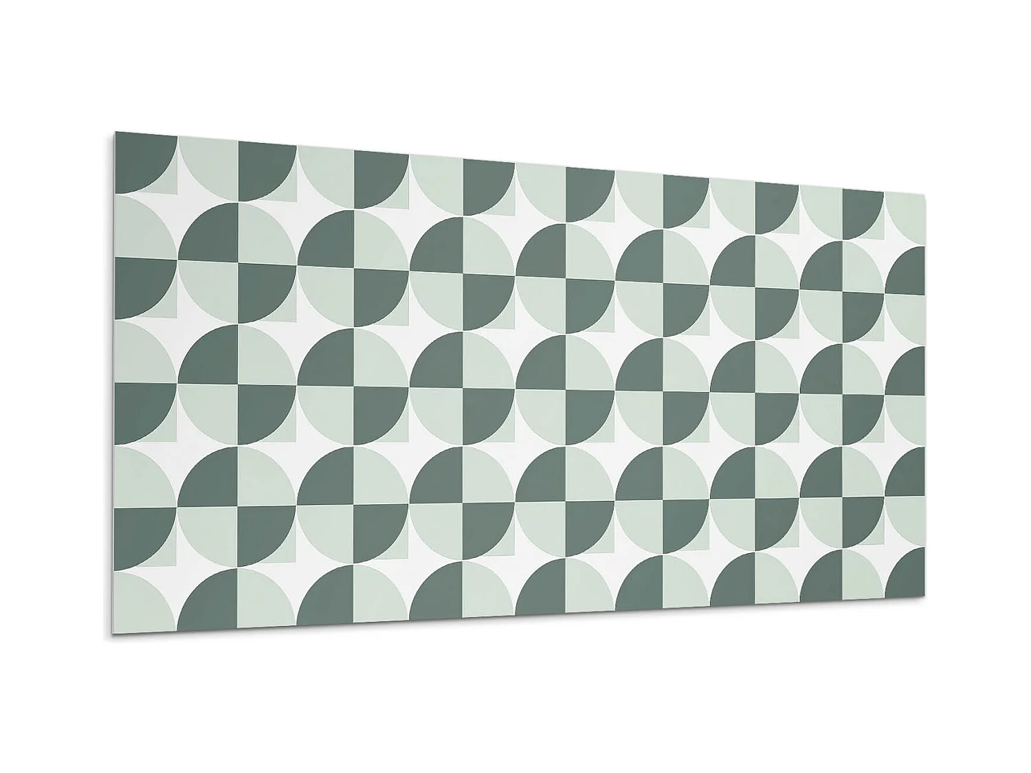 Wandpaneel selbstklebend, Wandverkleidung innen - 10x40x20 cm - Geometrie von Kreisen und Quadraten