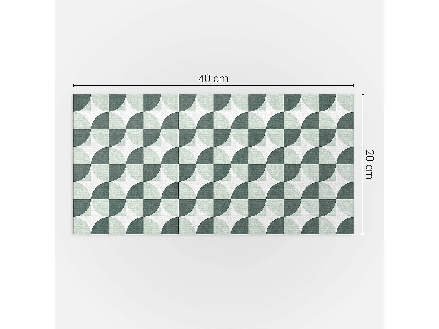 Panneaux muraux autocollants en vinyle imperméable - 10x40x20 cm - Géométrie des cercles et des carrés