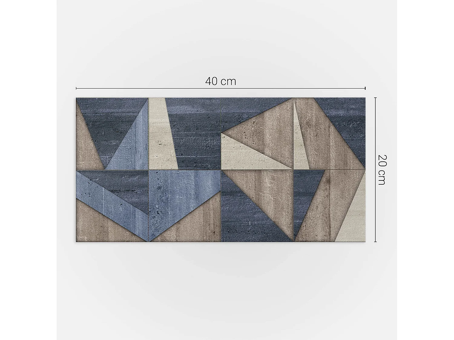 Wandpaneel selbstklebend, Wandverkleidung innen - 10x40x20 cm - Abstraktes geometrisches Muster