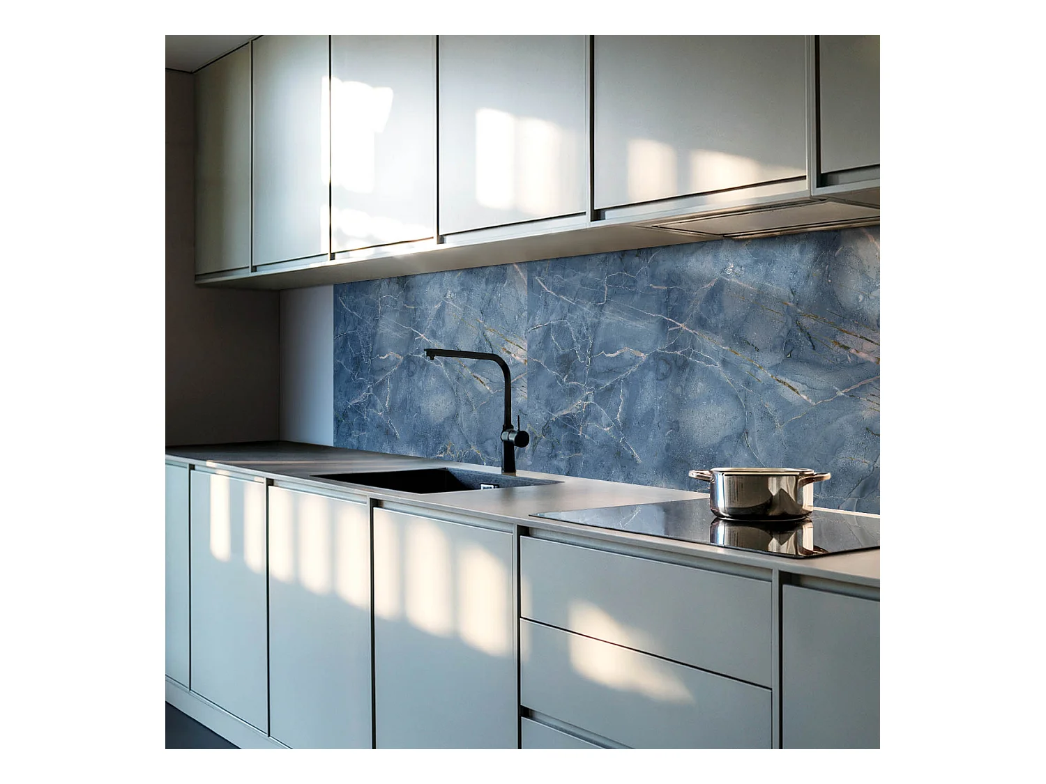 Panneaux muraux autocollants en vinyle imperméable - 100x50 cm - Motif en pierre naturelle