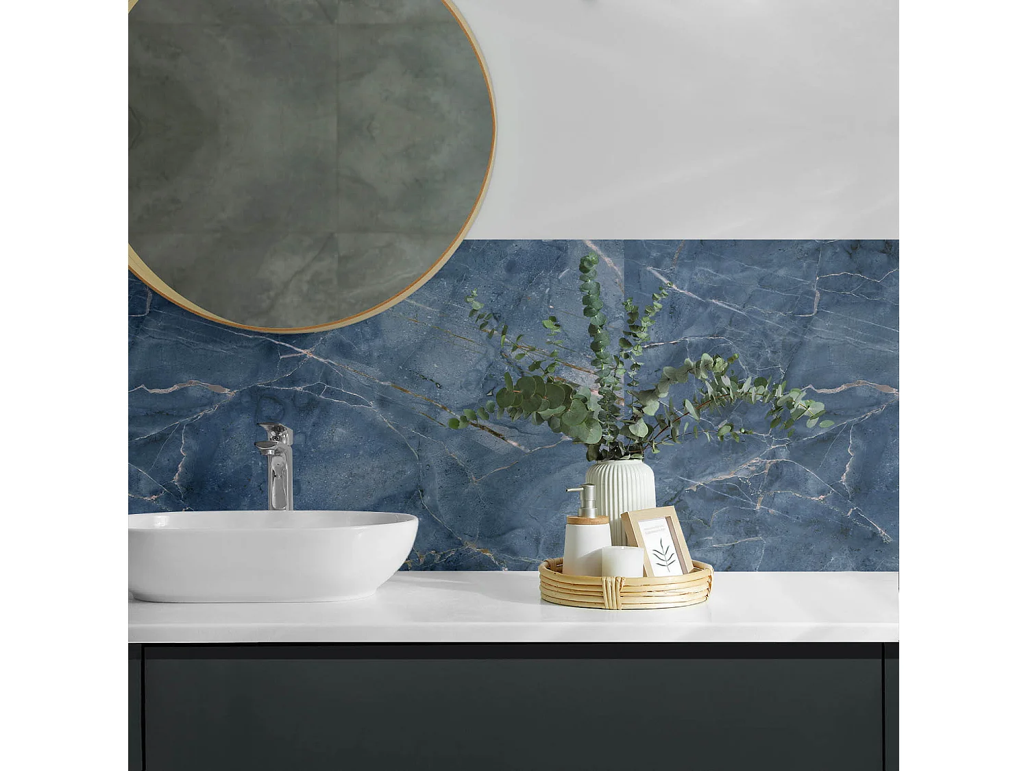 Panneaux muraux autocollants en vinyle imperméable - 100x50 cm - Motif en pierre naturelle