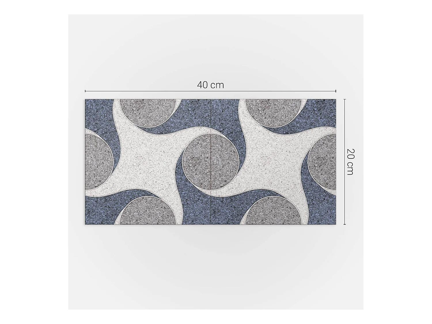 Wandpaneel selbstklebend, Wandverkleidung innen - 10x40x20 cm - Abstraktes Mosaikmuster