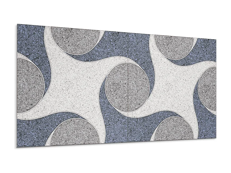 Wandpaneel selbstklebend, Wandverkleidung innen - 10x40x20 cm - Abstraktes Mosaikmuster