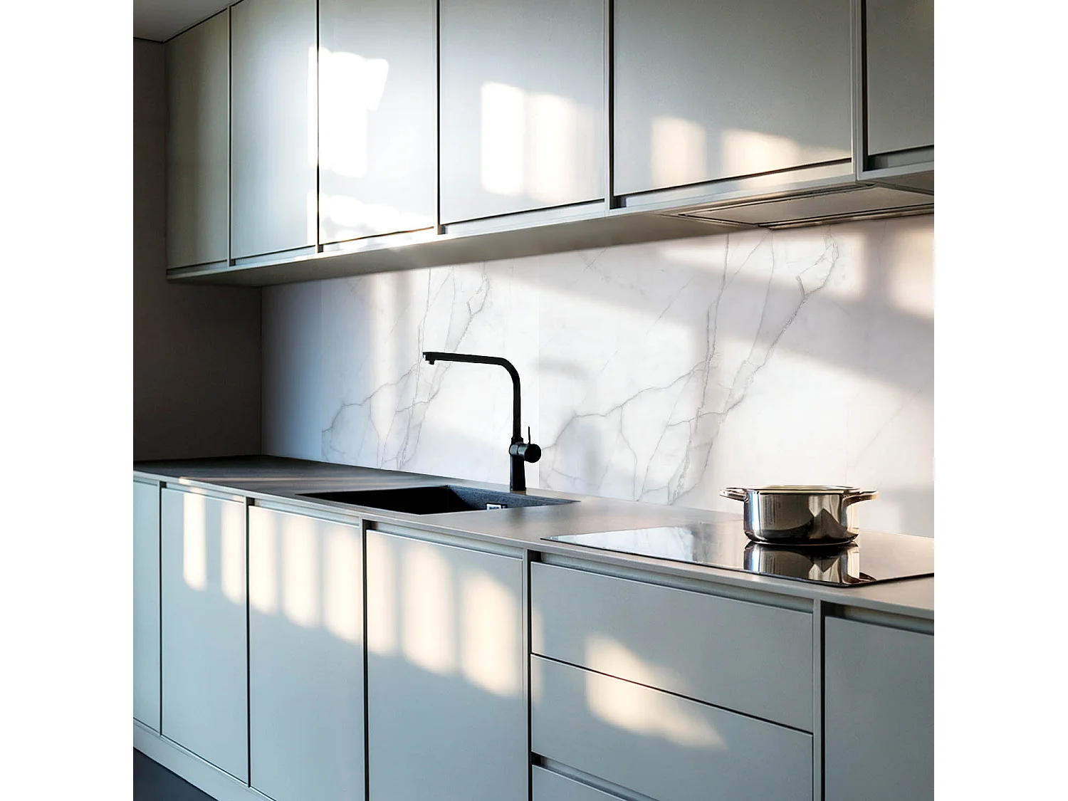 Wandpaneel selbstklebend, Wandverkleidung innen - 100x50 cm - Elegantes Marmormuster