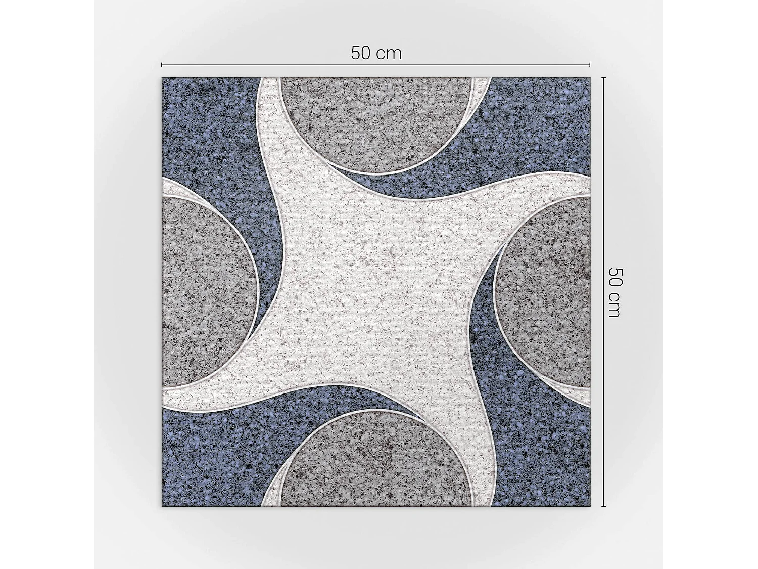 Wandpaneel selbstklebend, Wandverkleidung innen - 4 x 50 x 50 cm - Abstraktes Mosaikmuster