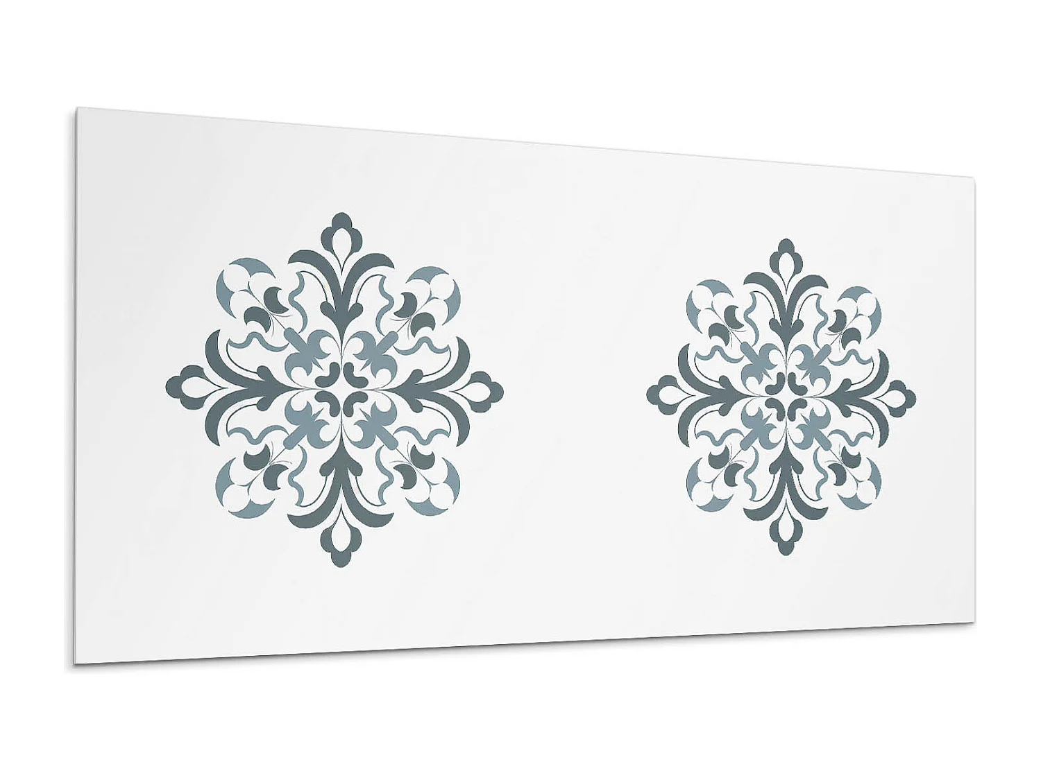 Wandpaneel selbstklebend, Wandverkleidung innen - 10x40x20 cm - Blumenmuster in Symmetrie