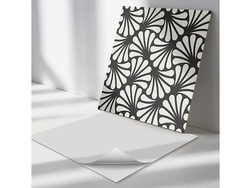 Wandpaneel selbstklebend, Wandverkleidung innen - 4 x 50 x 50 cm - Stilvolles Blattmuster