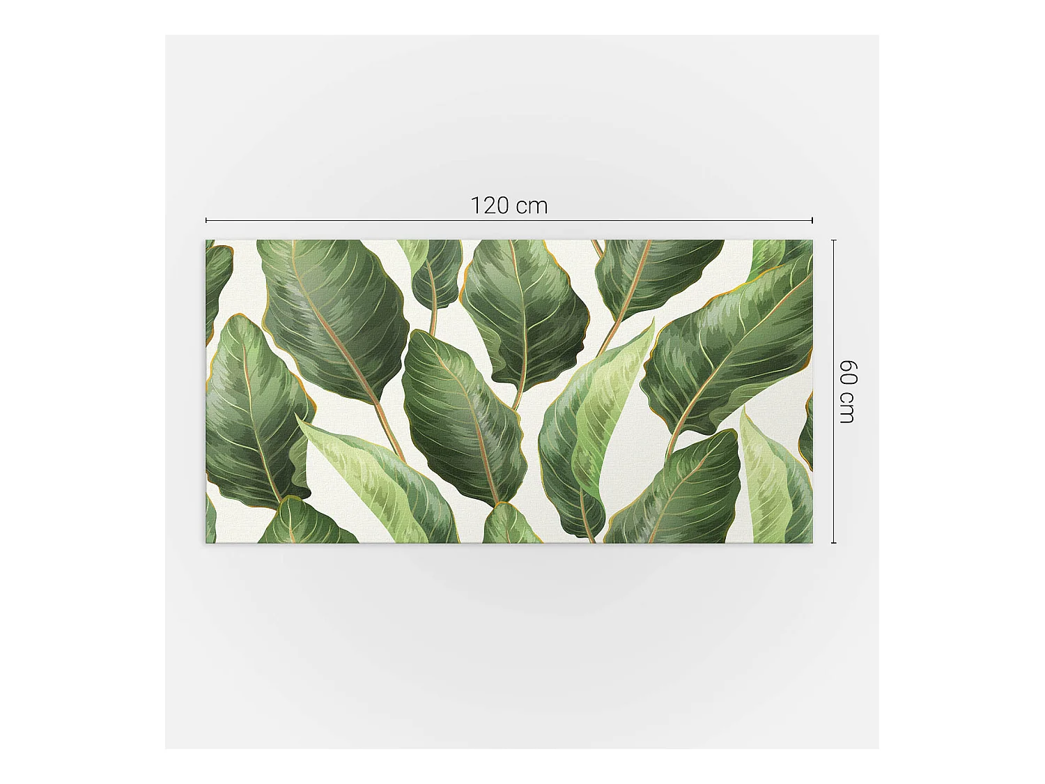 PVC wandpaneel, Vinyl wandverkleidung selbstklebend- 120x60 cm - Blätter im tropischen Stil