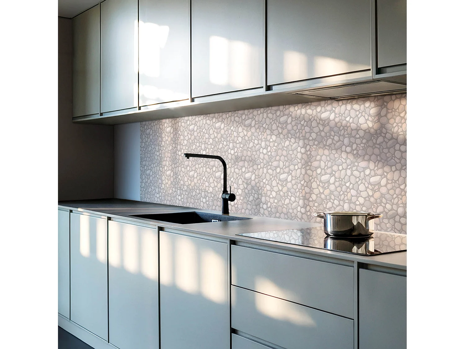 Panneaux muraux autocollants en vinyle imperméable - 100x50 cm - Motif en pierre naturelle