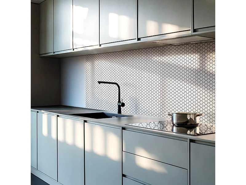 Wandpaneel selbstklebend, Wandverkleidung innen - 10x40x20 cm - Muster mit symmetrischen Formen