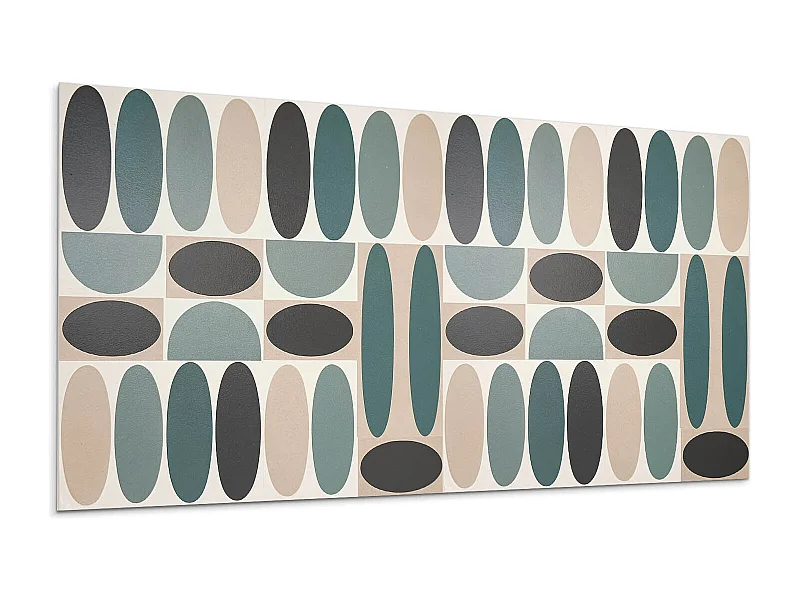 PVC wandpaneel, Vinyl wandverkleidung selbstklebend- 120x60 cm - Muster aus ovalen Formen