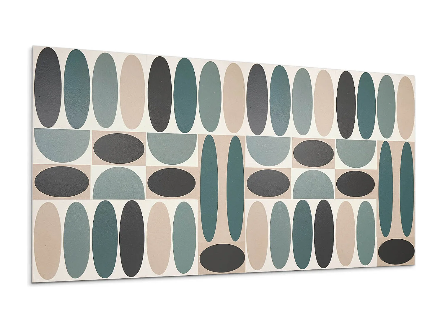 PVC wandpaneel, Vinyl wandverkleidung selbstklebend- 120x60 cm - Muster aus ovalen Formen