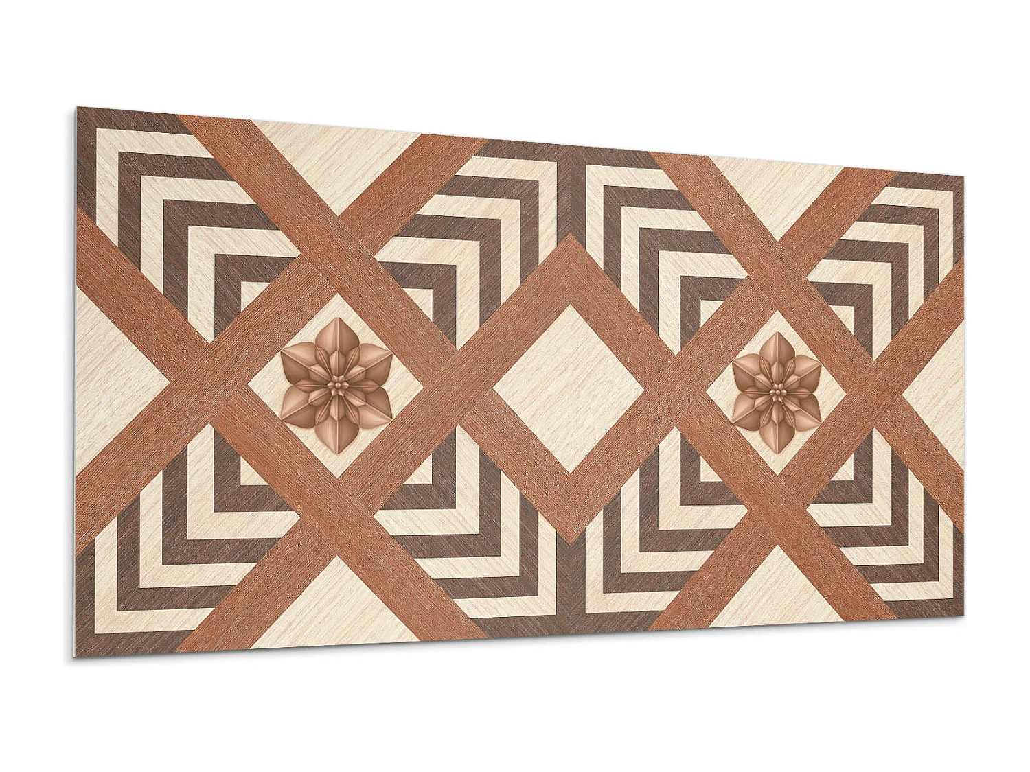 Panneaux muraux autocollants en vinyle imperméable - 6x60x30 cm - Modèle avec des motifs géométriques