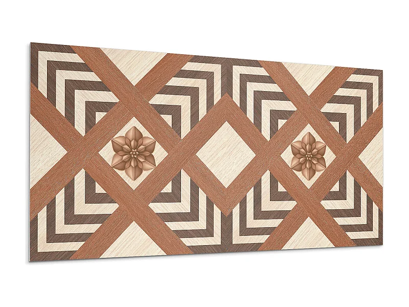 Wandpaneel selbstklebend, Wandverkleidung innen - 6x60x30 cm - Muster mit geometrischen Motiven