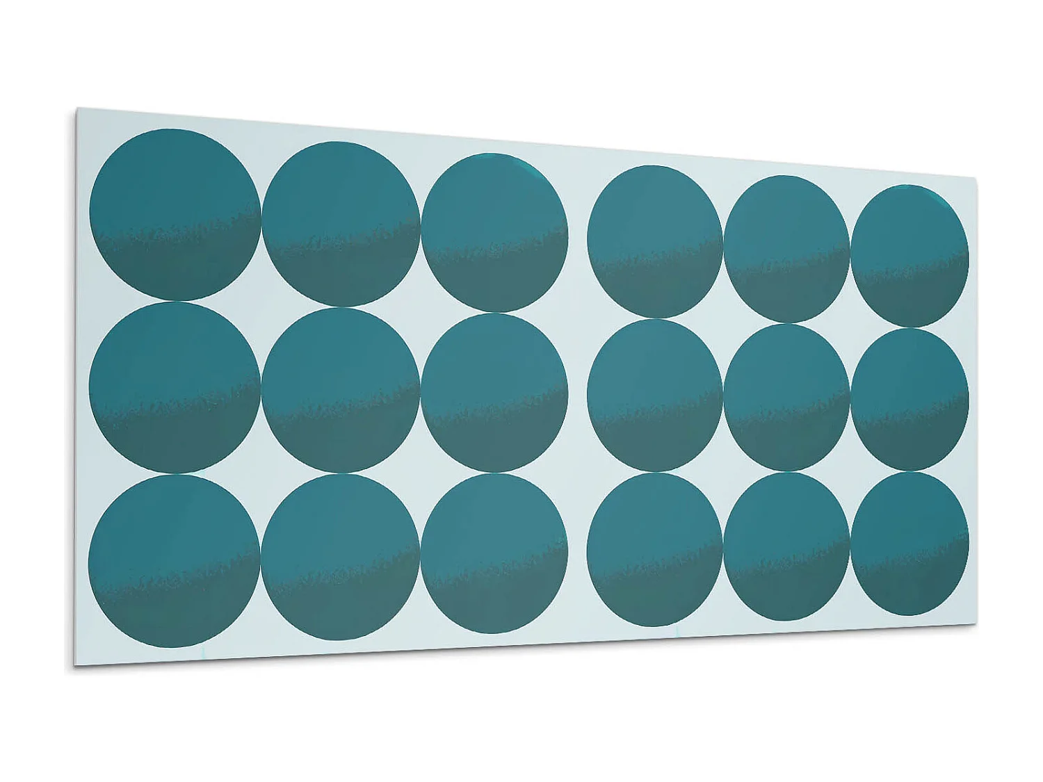 Wandpaneel selbstklebend, Wandverkleidung innen - 10x40x20 cm - Anordnung von Kreisen in einem Raster