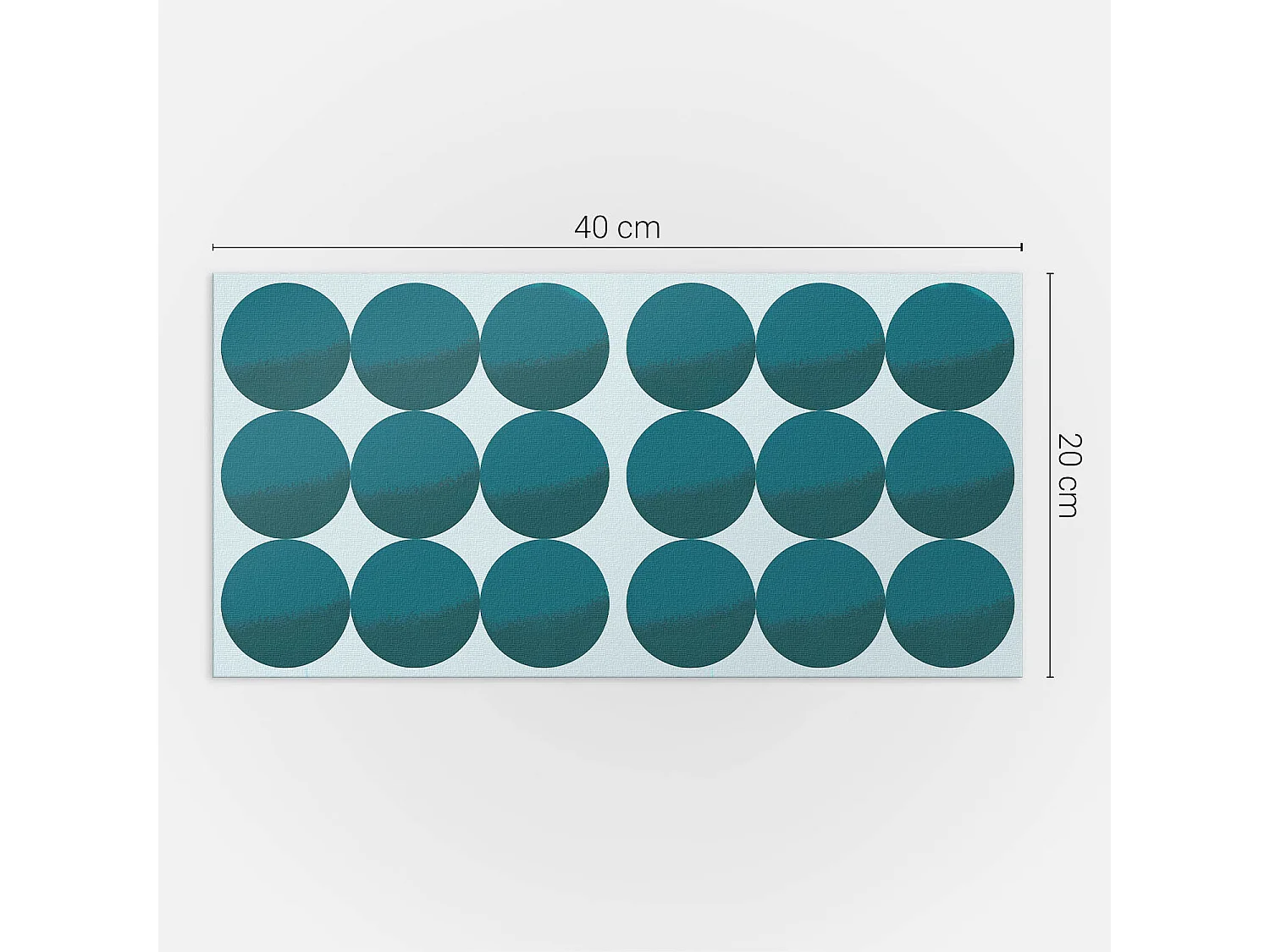 Wandpaneel selbstklebend, Wandverkleidung innen - 10x40x20 cm - Anordnung von Kreisen in einem Raster