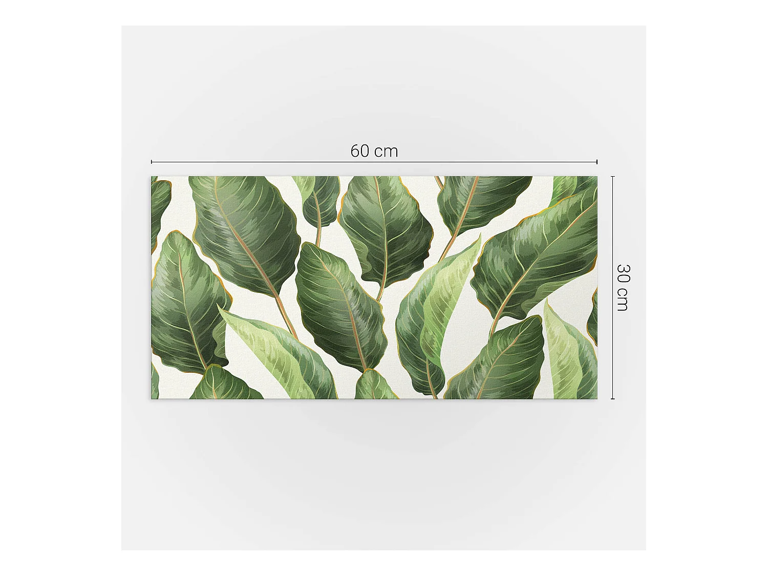 Wandpaneel selbstklebend, Wandverkleidung innen - 6x60x30 cm - Blätter im tropischen Stil