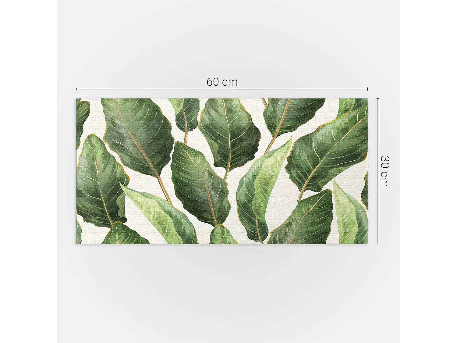 Panneaux muraux autocollants en vinyle imperméable - 6x60x30 cm - Feuilles de style tropical