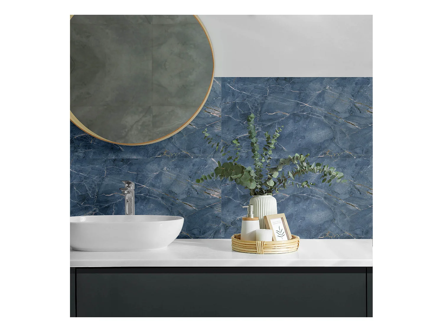 Wandpaneel selbstklebend, Wandverkleidung innen - 6x60x30 cm - Natursteinmuster