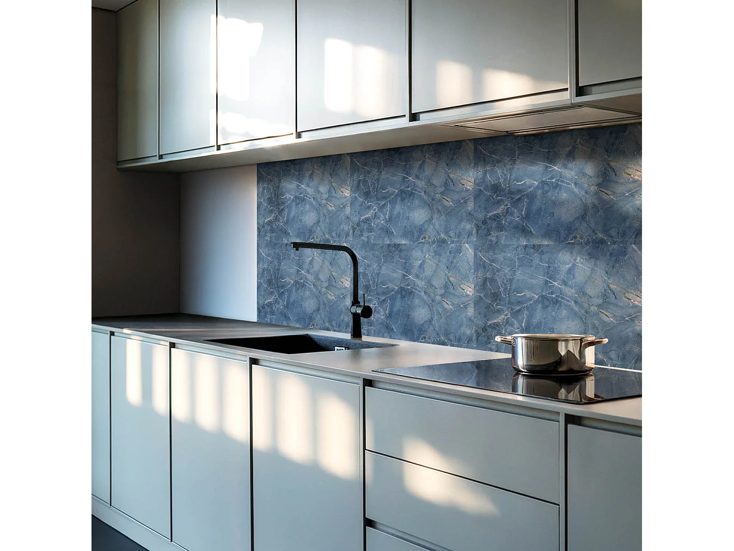 Panneaux muraux autocollants en vinyle imperméable - 6x60x30 cm - Motif en pierre naturelle