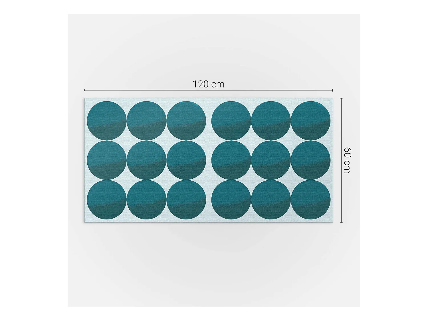 PVC wandpaneel, Vinyl wandverkleidung selbstklebend- 120x60 cm - Anordnung von Kreisen in einem Raster