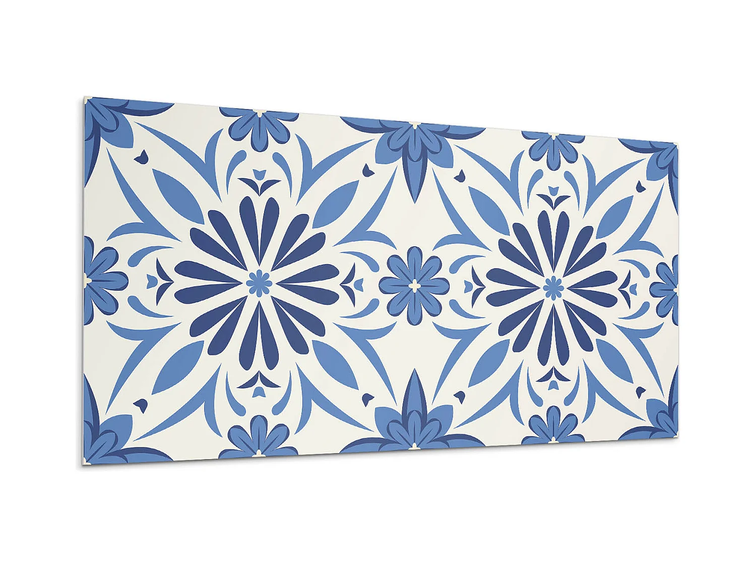 Panneaux muraux autocollants en vinyle imperméable - 10x40x20 cm - Motif floral sur le fond
