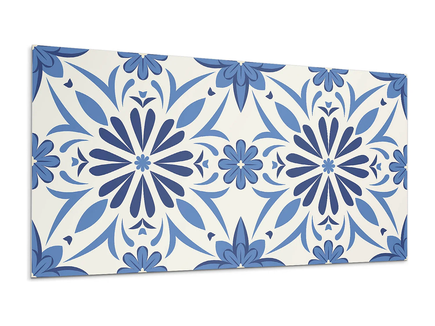 Panneaux muraux autocollants en vinyle imperméable - 10x40x20 cm - Motif floral sur le fond