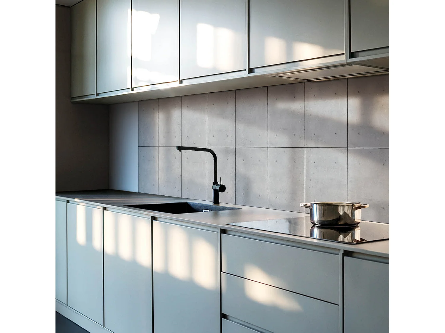 PVC wandpaneel, Vinyl wandverkleidung selbstklebend- 120x60 cm - Rohbetonstruktur