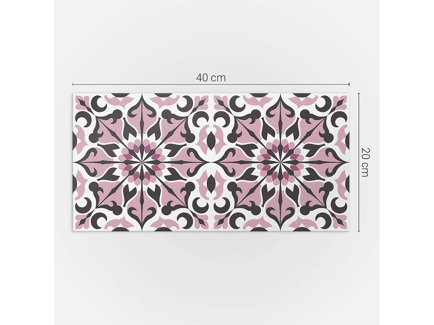 Panneaux muraux autocollants en vinyle imperméable - 10x40x20 cm - Motif végétal en symétrie